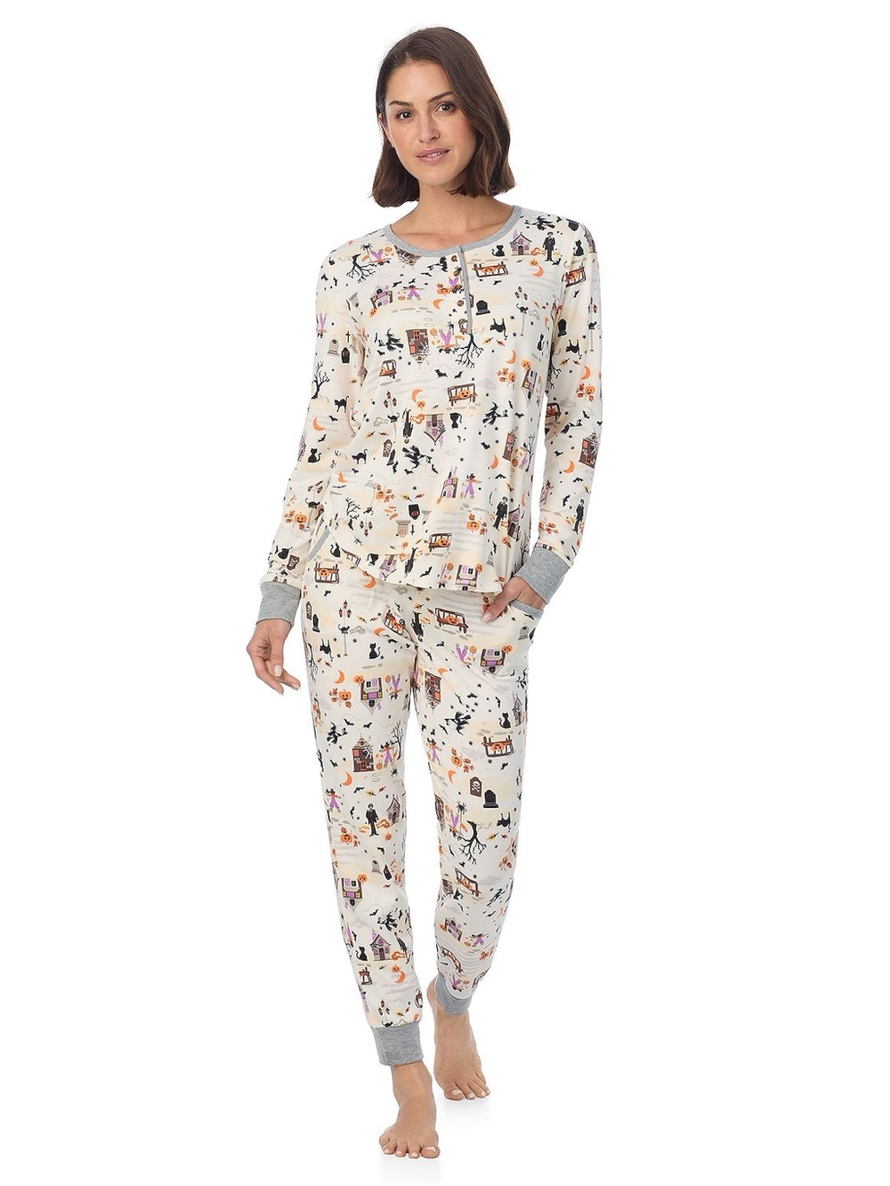 NWT Cuddl Duds Halloween Pajama Top & Pajama Joggers Set